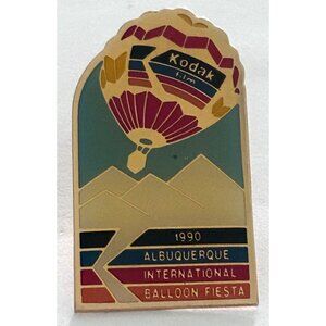 Vintage 1990 Kodak Film Albuquerque International Balloon Fiesta Lapel Pin